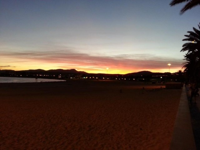 Town and Harbour Beach,Caleta de Fuste,Fuerteventura