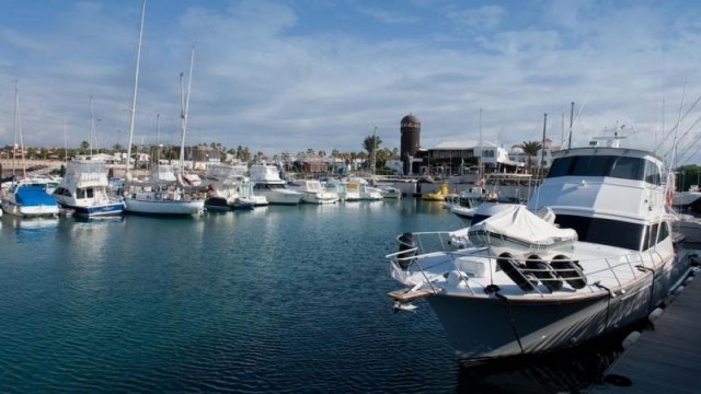 Town and Harbour Beach,Caleta de Fuste,Fuerteventura